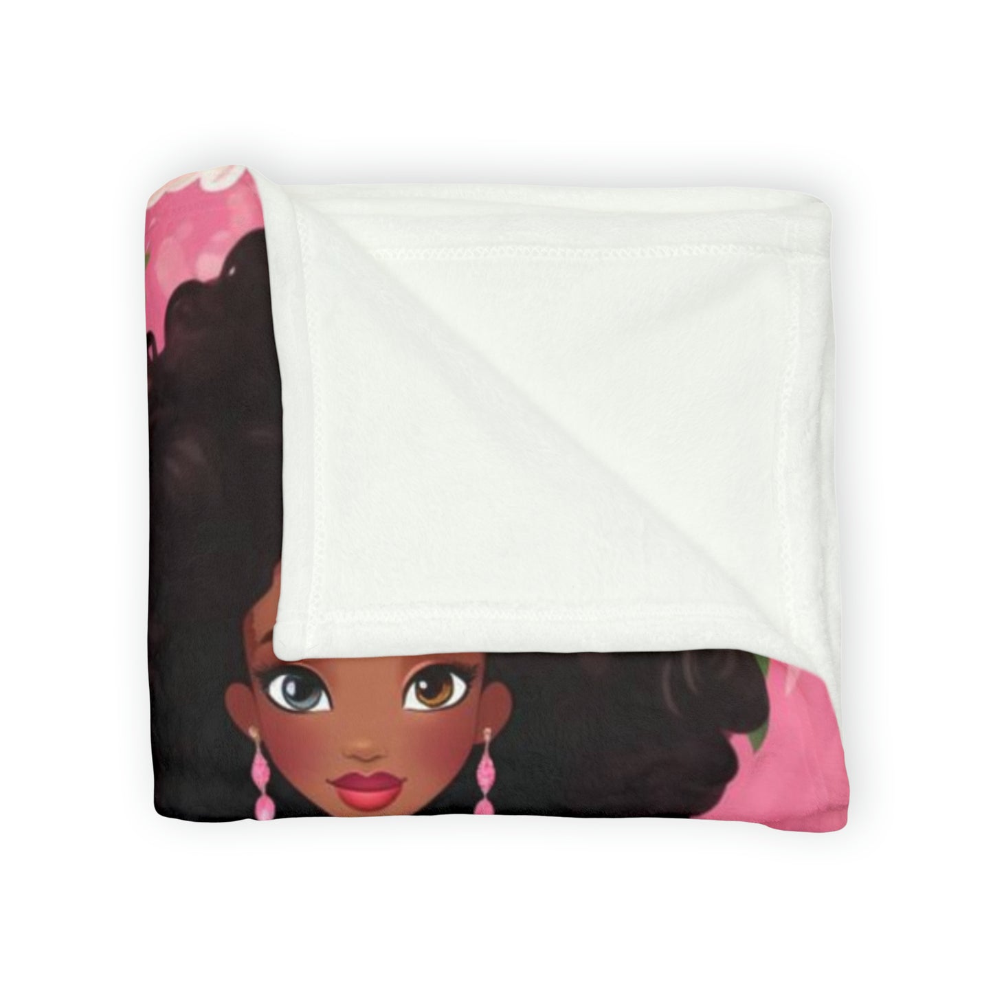 Pink Black Baby Doll Pattern Inspired Bed Cover