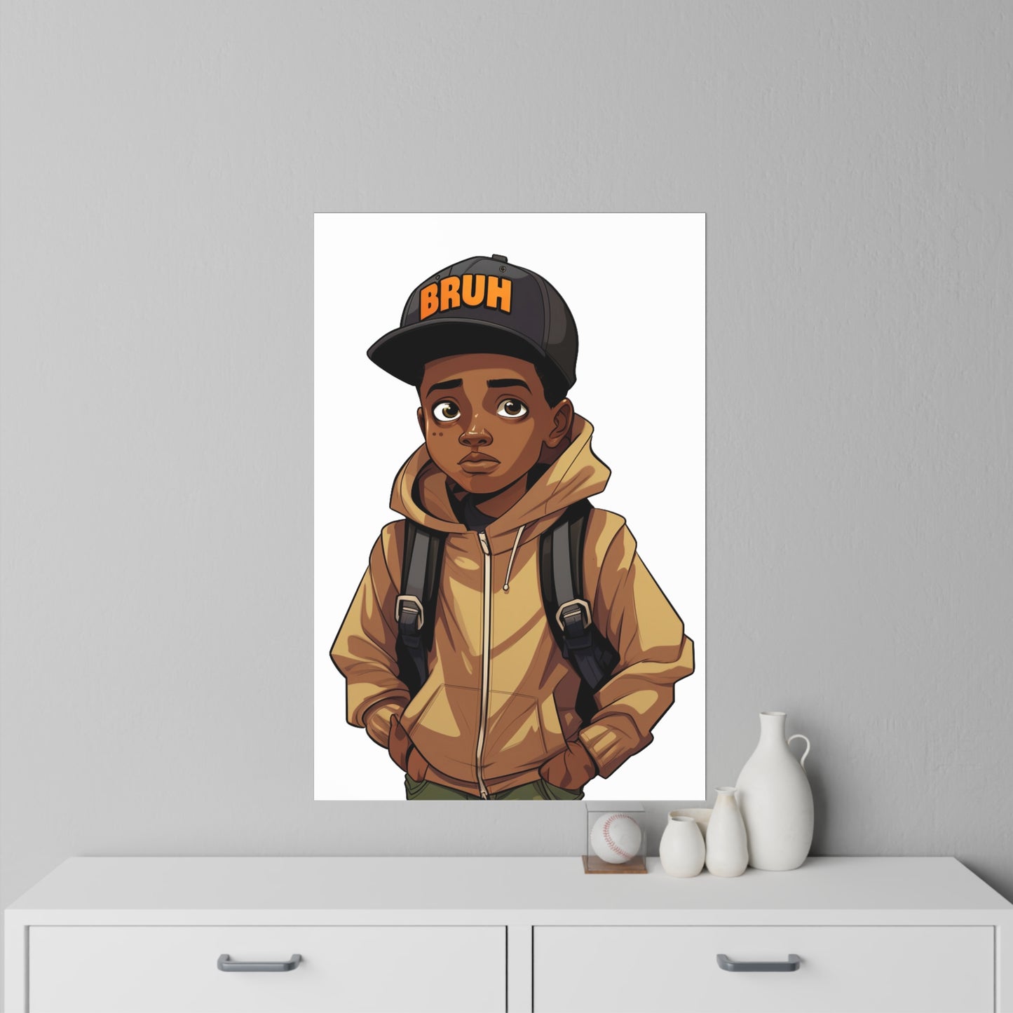 Large Bruh Wall Poster, Bruh Themed Room Decor, Teen Room Decor