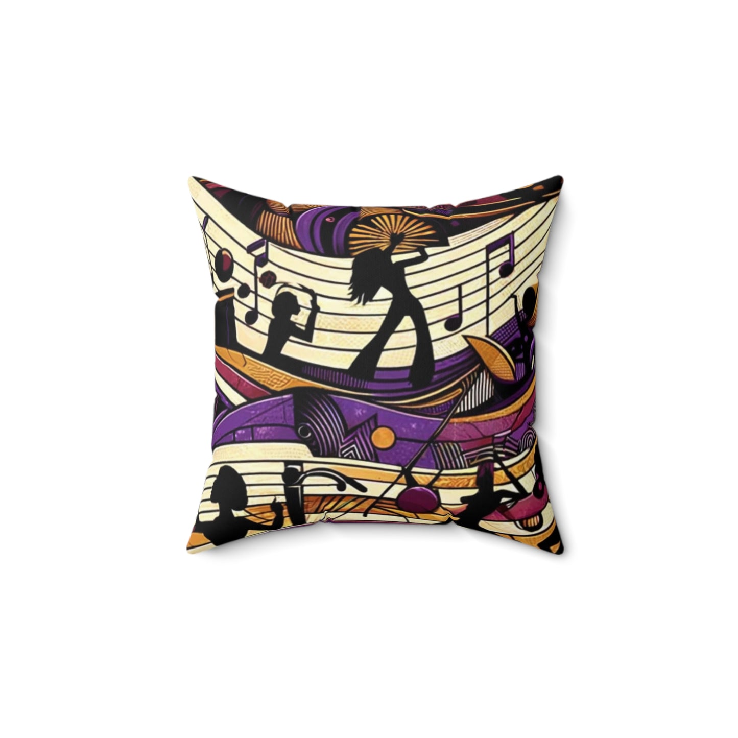 Black Girl Magic Musical Dancer Pillow, Music and Dance Lover Bedroom Decor