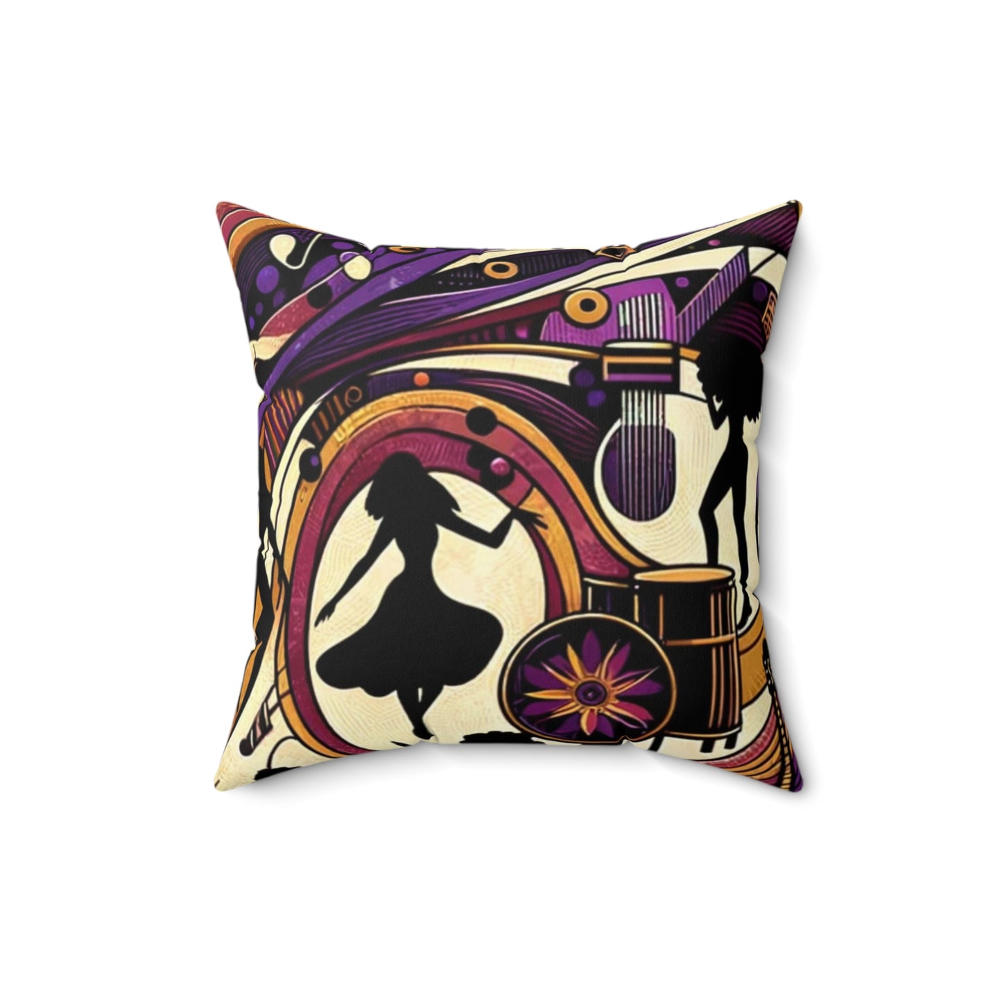 Black Girl Magic Musical Dancer Pillow, Music and Dance Lover Bedroom Decor