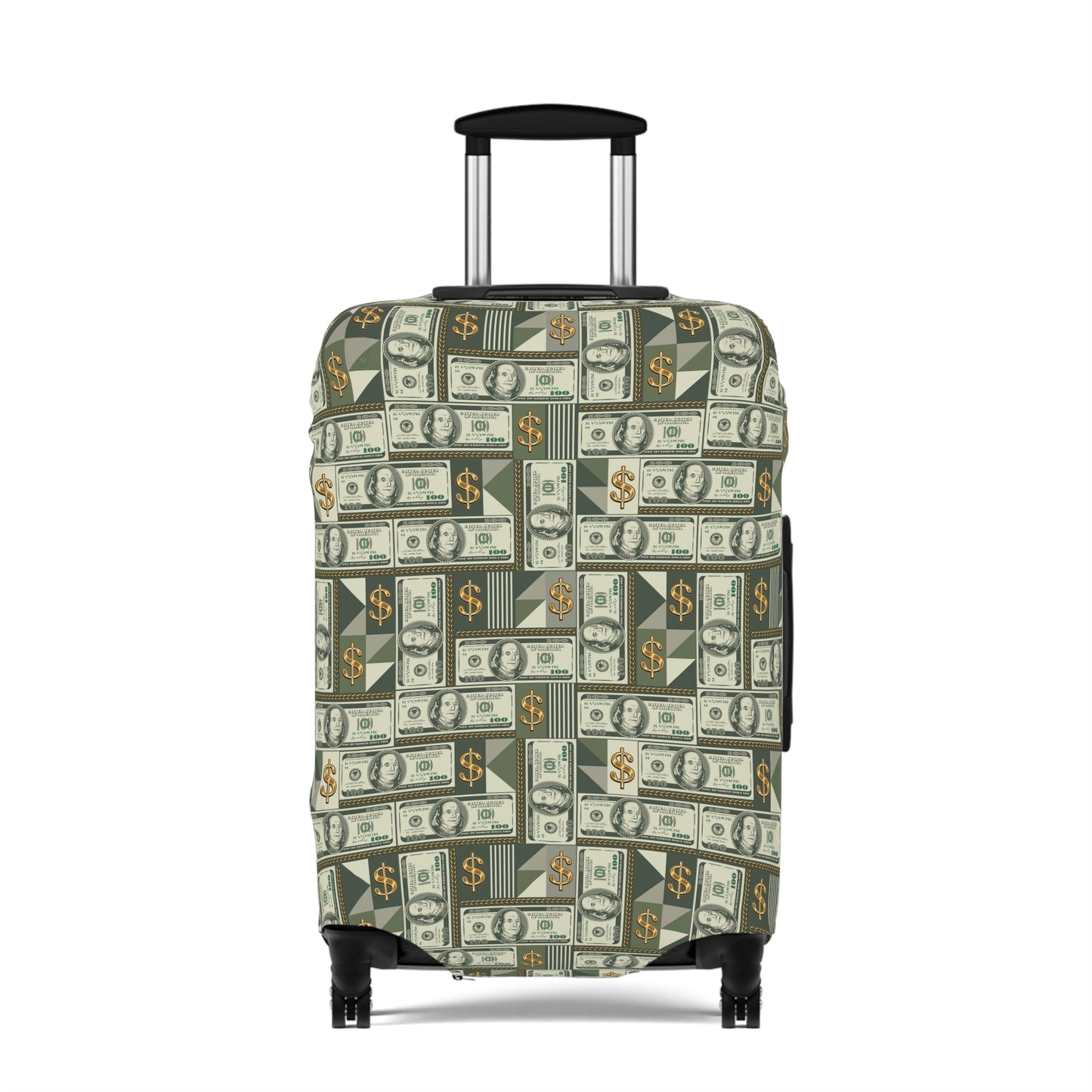 US Money Print Luggage Cover, Money Manifestation Suitcase Protector