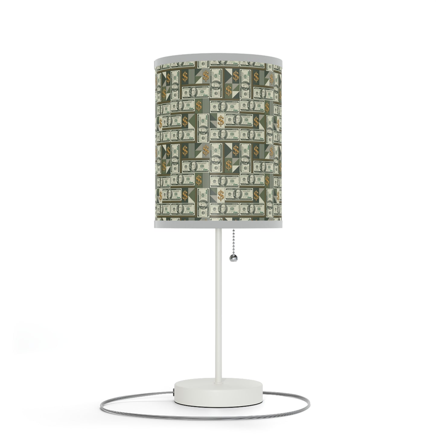 Money Print Lamp, 100 Dollar Bill Lamp on a Stand Home Decor Print