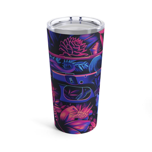 Tropical Handgun Stainless Steel 20oz Tumbler, Pro 2A Tropical Handgun Reusable Travelers Cup