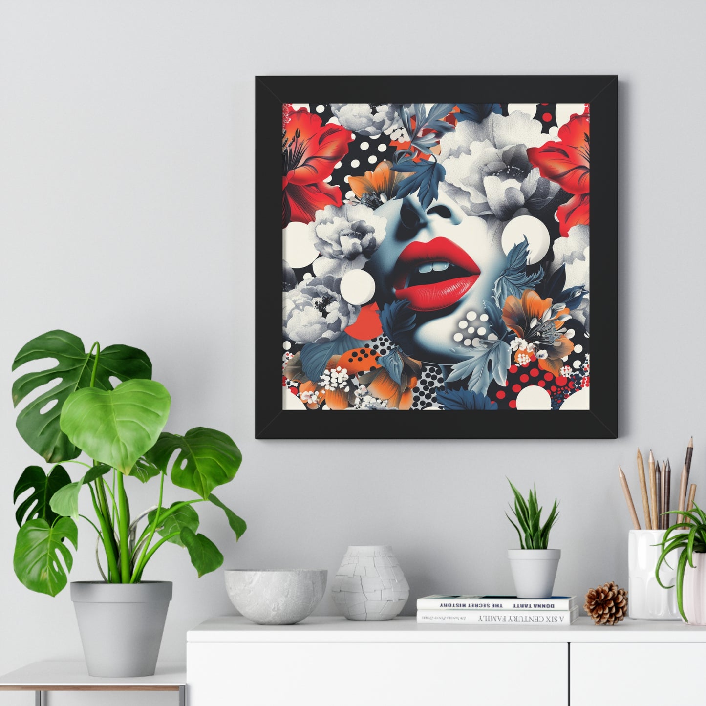 Floral Chic Sophisticated Room Decor, Contemporary Female Poster