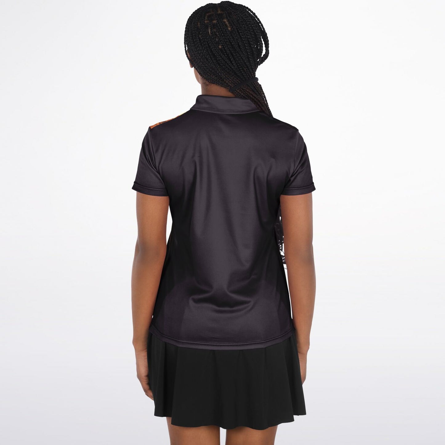 Elegant Black Women Golfers Polo Shirt, Breathable, Moisture-Wicking Athletic Tee