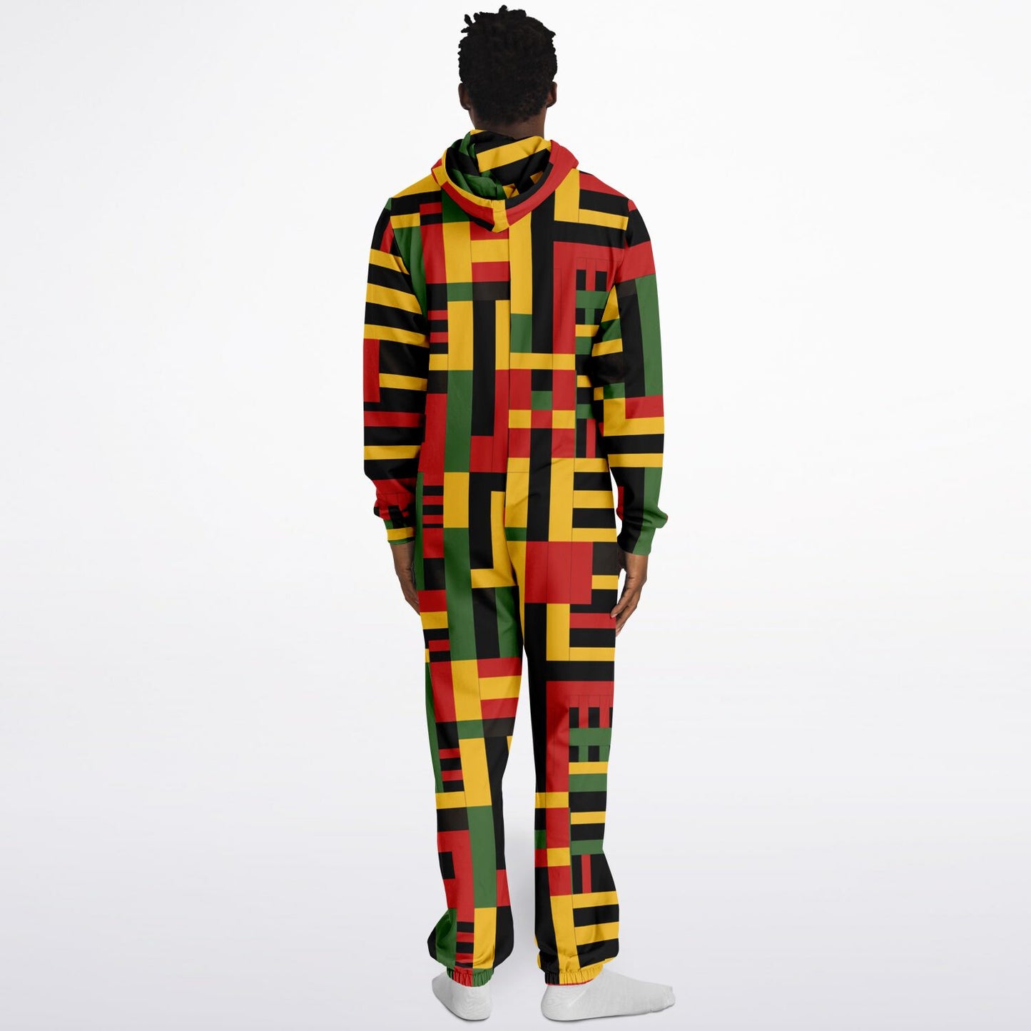 African Kente Print Cozy Jumpsuit, Stylish Loungewear for Ultimate Comfort