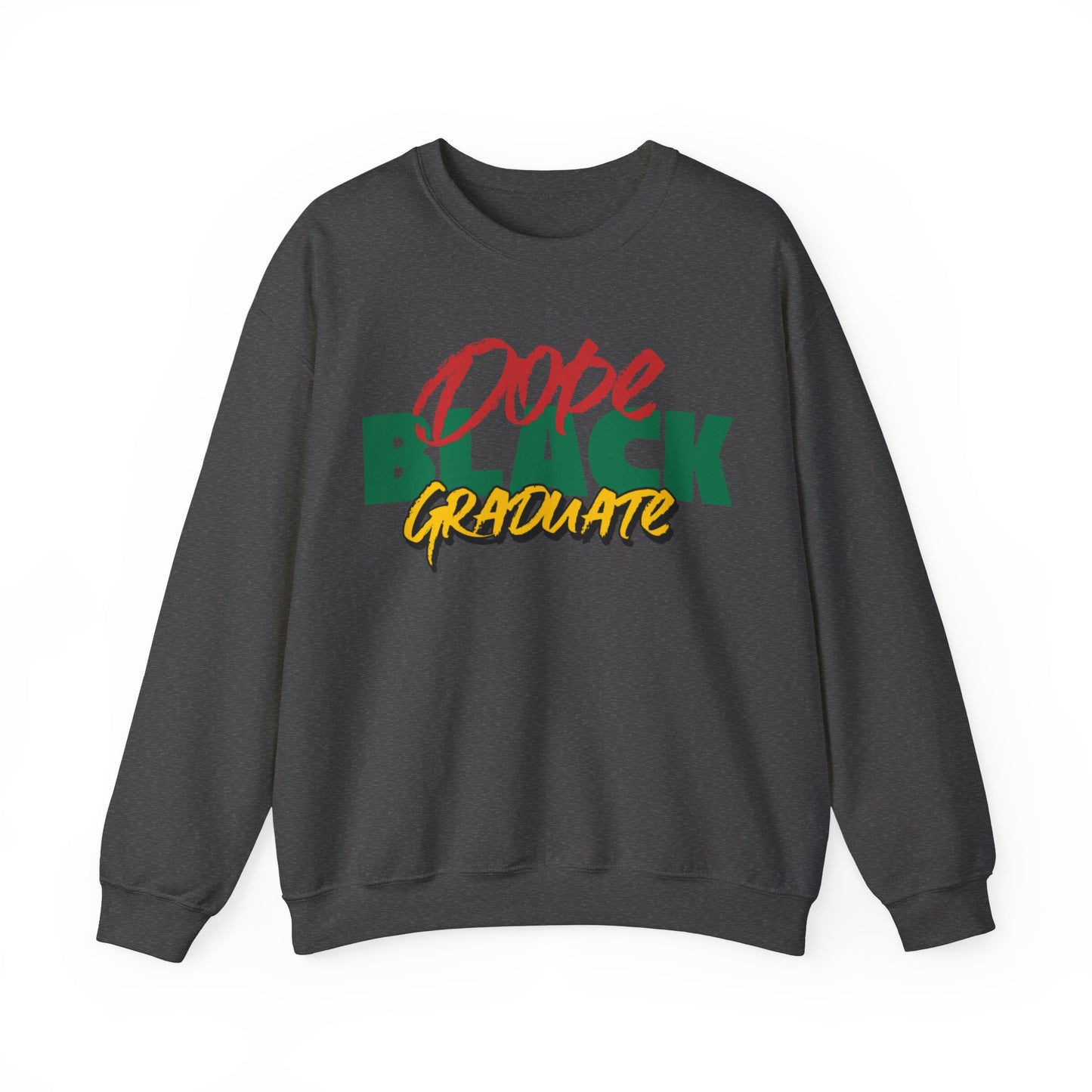 Dope Black Graduate Unisex Crewneck Sweater, Black Educated Human Fall Fashion, Class Of 2024 Sweater