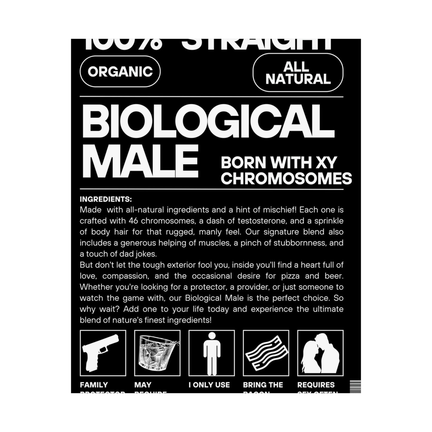 Nature's Finest Blend: The Biological Male Poster