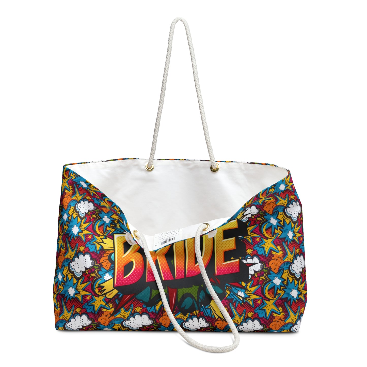 Chic Comic Book Bridal Weekender Bag, Bachelorette Party Tote Bag, Unique Bride Gift Bag