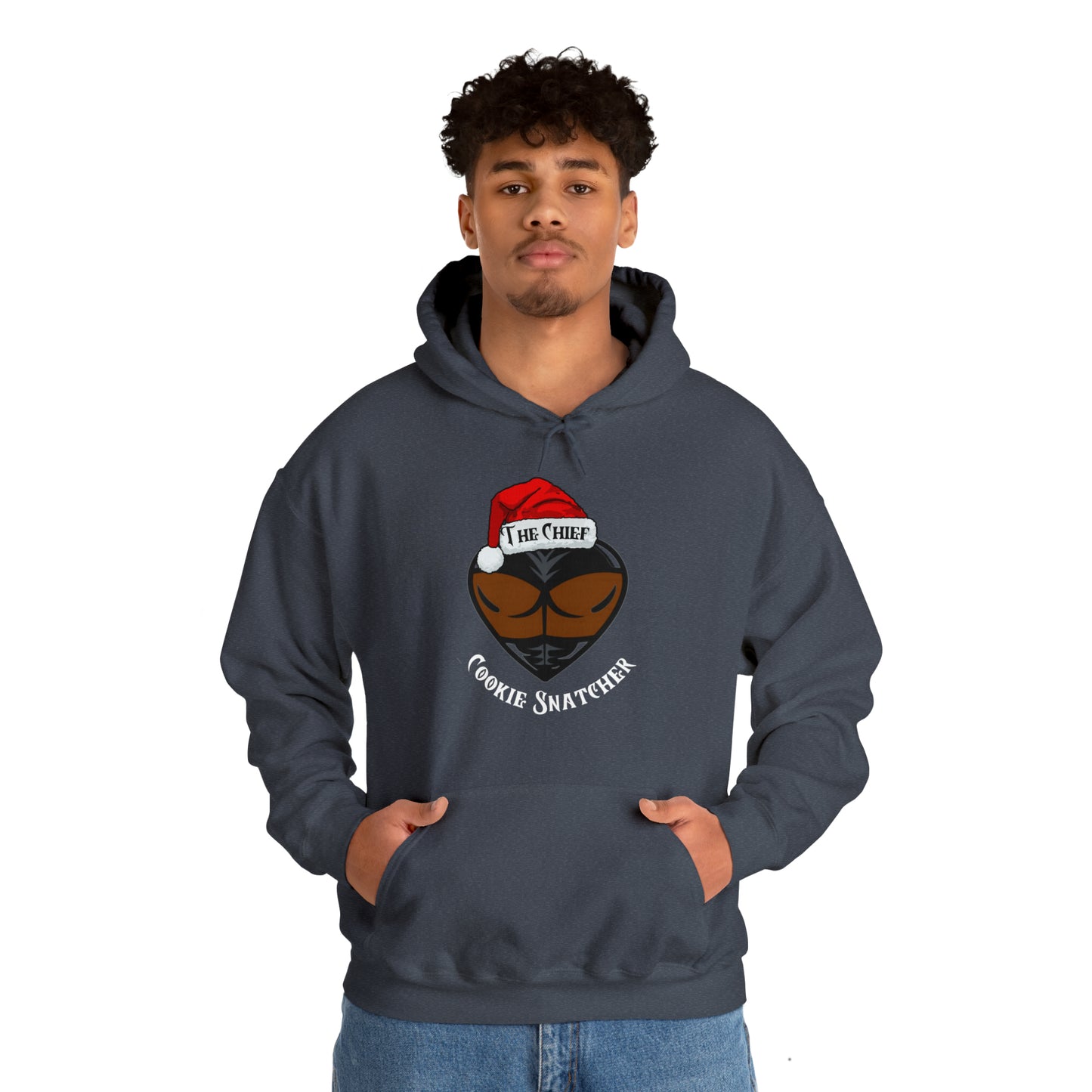 The Chief Chocolate Cookie Snatcher Men's Hoodie, Naughty Christmas Sweater For Chocolate Cookie Lovers