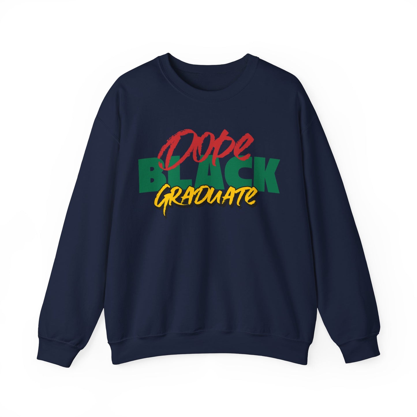 Dope Black Graduate Unisex Crewneck Sweater, Black Educated Human Fall Fashion, Class Of 2024 Sweater