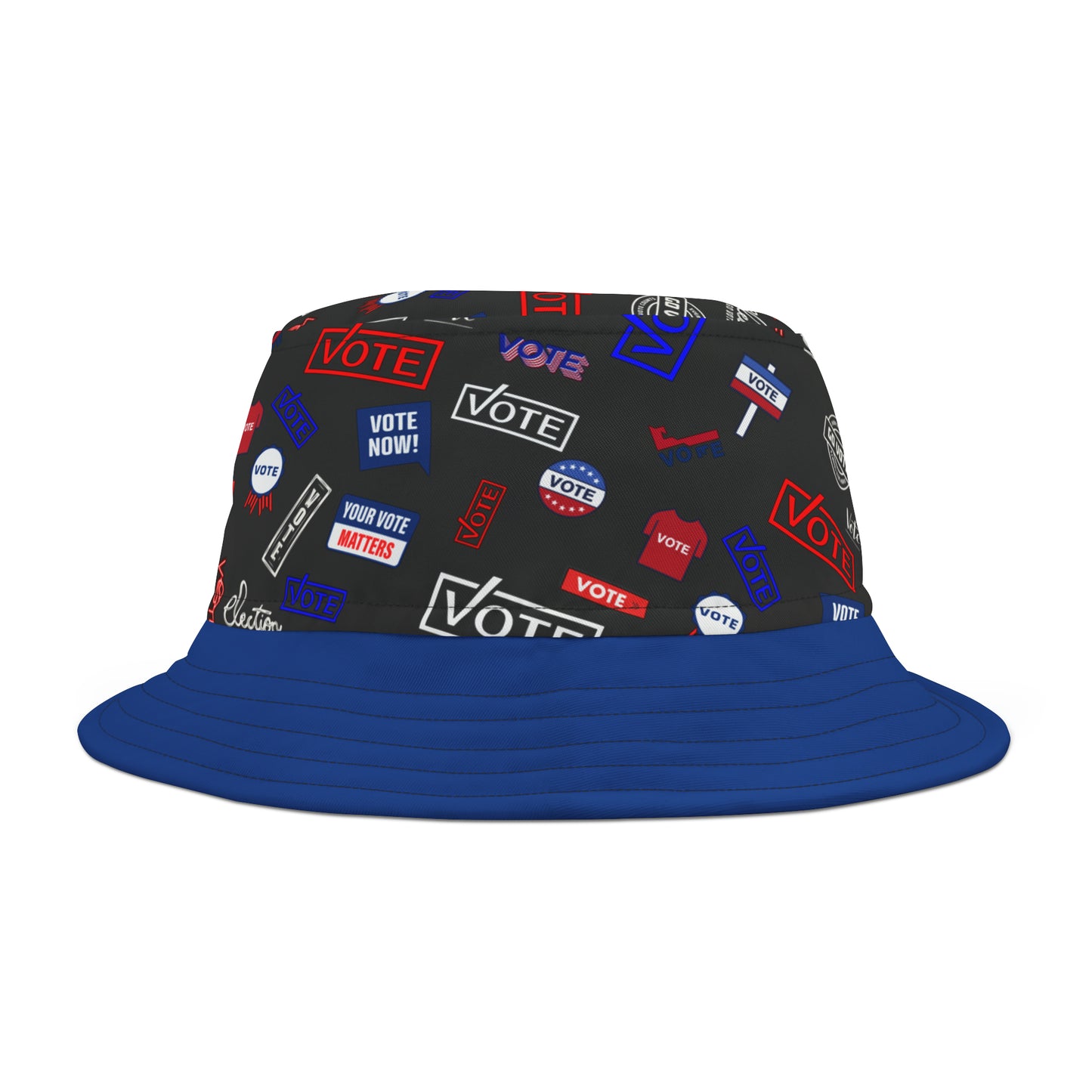 Vote-Inspired Polyester Bucket Hat: Trendy Political Statement & Patriotic Headwear