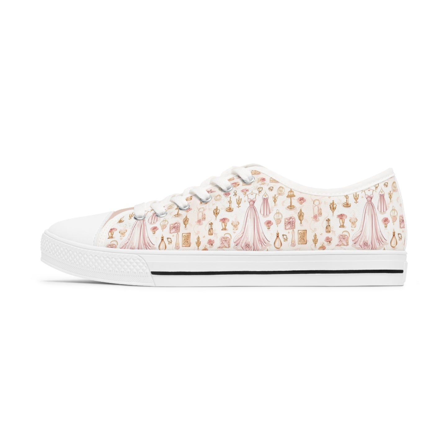 Chic Wedding Bliss Bridal Women's Low Tops Sneakers, Soft Tone Peach Wedding Tennis Shoes