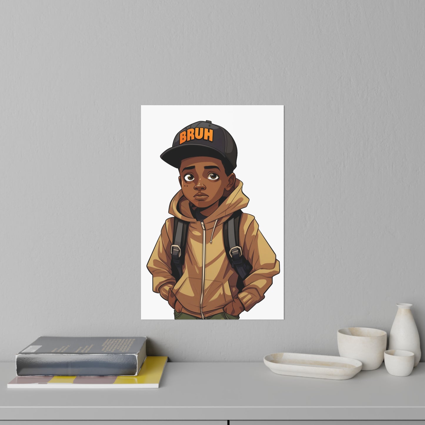 Large Bruh Wall Poster, Bruh Themed Room Decor, Teen Room Decor