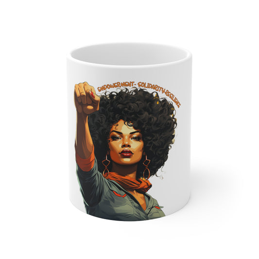 Black Empowerment Solidarity, Black Resilience Ceramic Coffee Mug