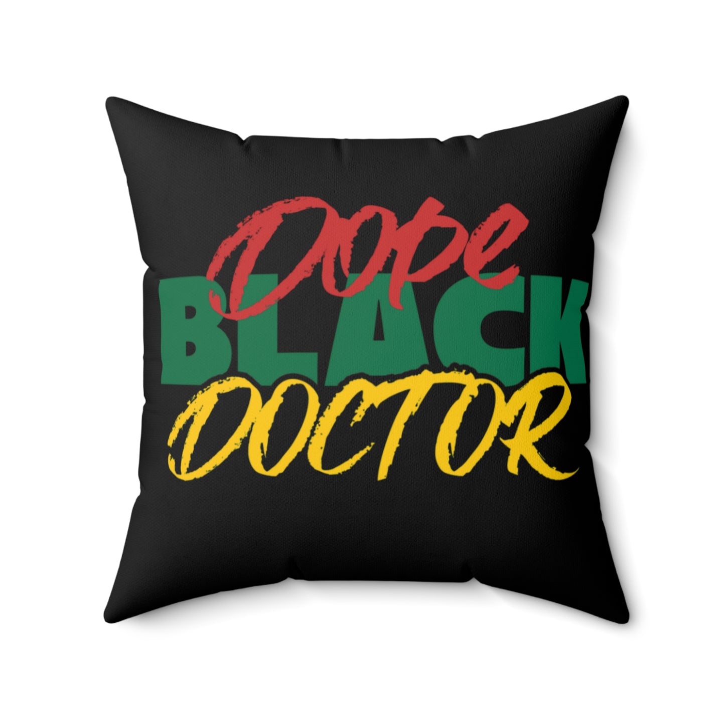 Dope Black Doctor Indoor Pillow, Doctor Office Decor Accent, MD Appreciatrion Gift