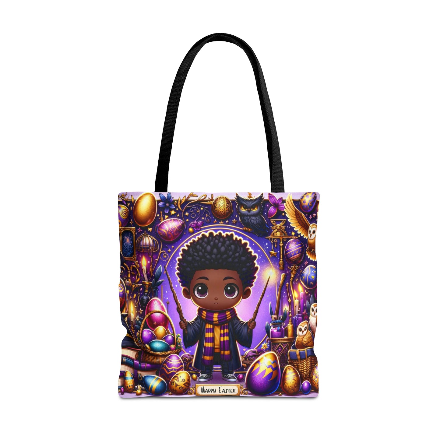 Easter Tote Bag for Wizardry Fans, AfroCentric Easter Bag, Easter Fantasy Wizardry Tote Bag,