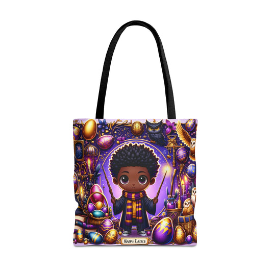 Easter Tote Bag for Wizardry Fans, AfroCentric Easter Bag, Easter Fantasy Wizardry Tote Bag,