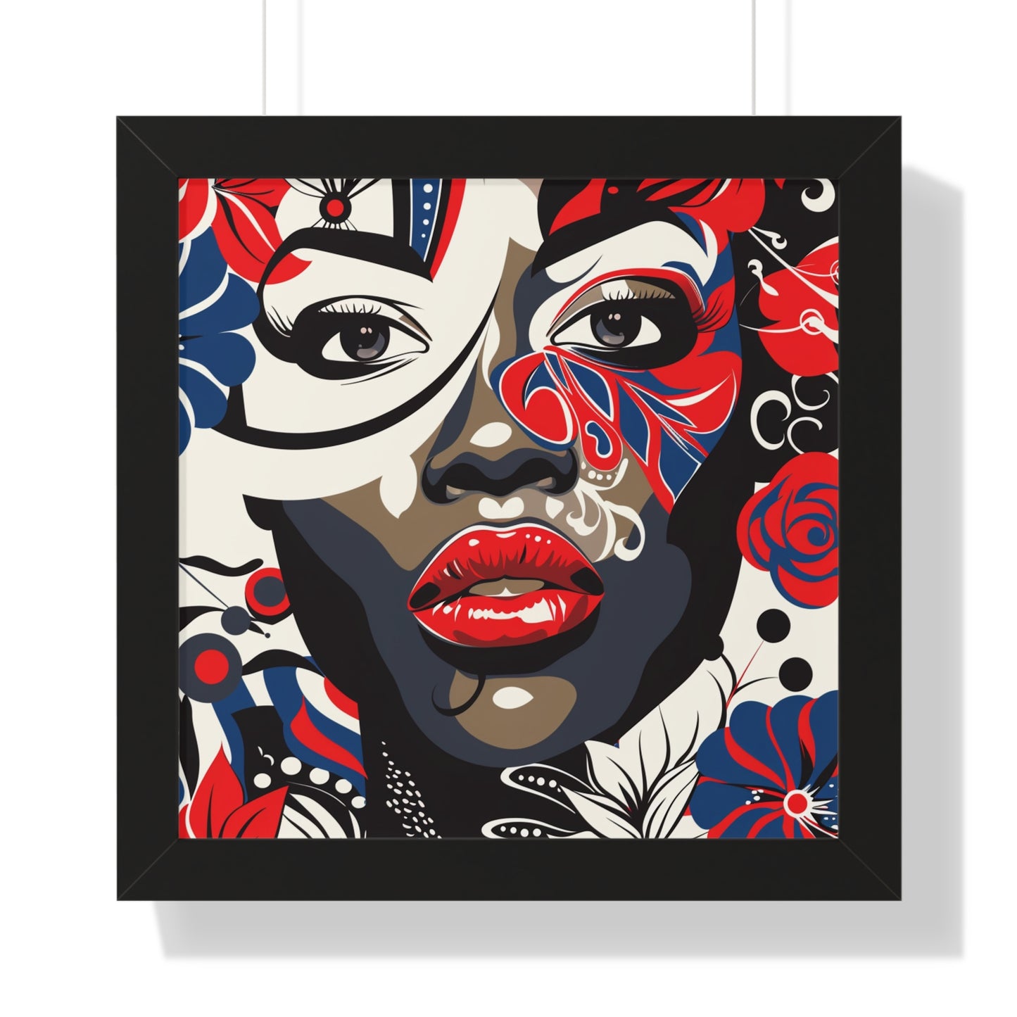 Empowered Black Woman Portrait,  Afrocentric Decorative Wall Art