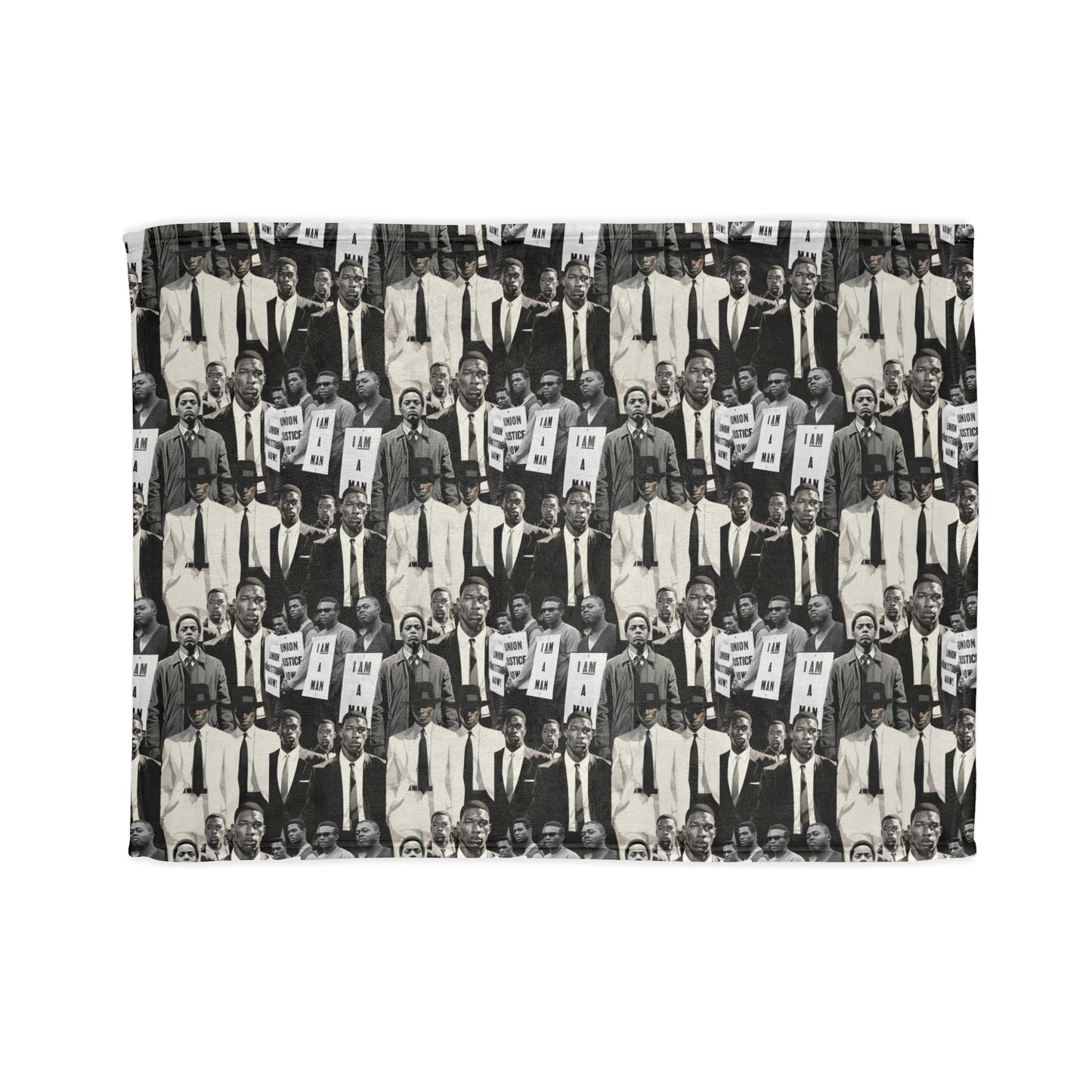 Civil Rights Symbol I Am A Man Black Man Empowerment Throw Blanket