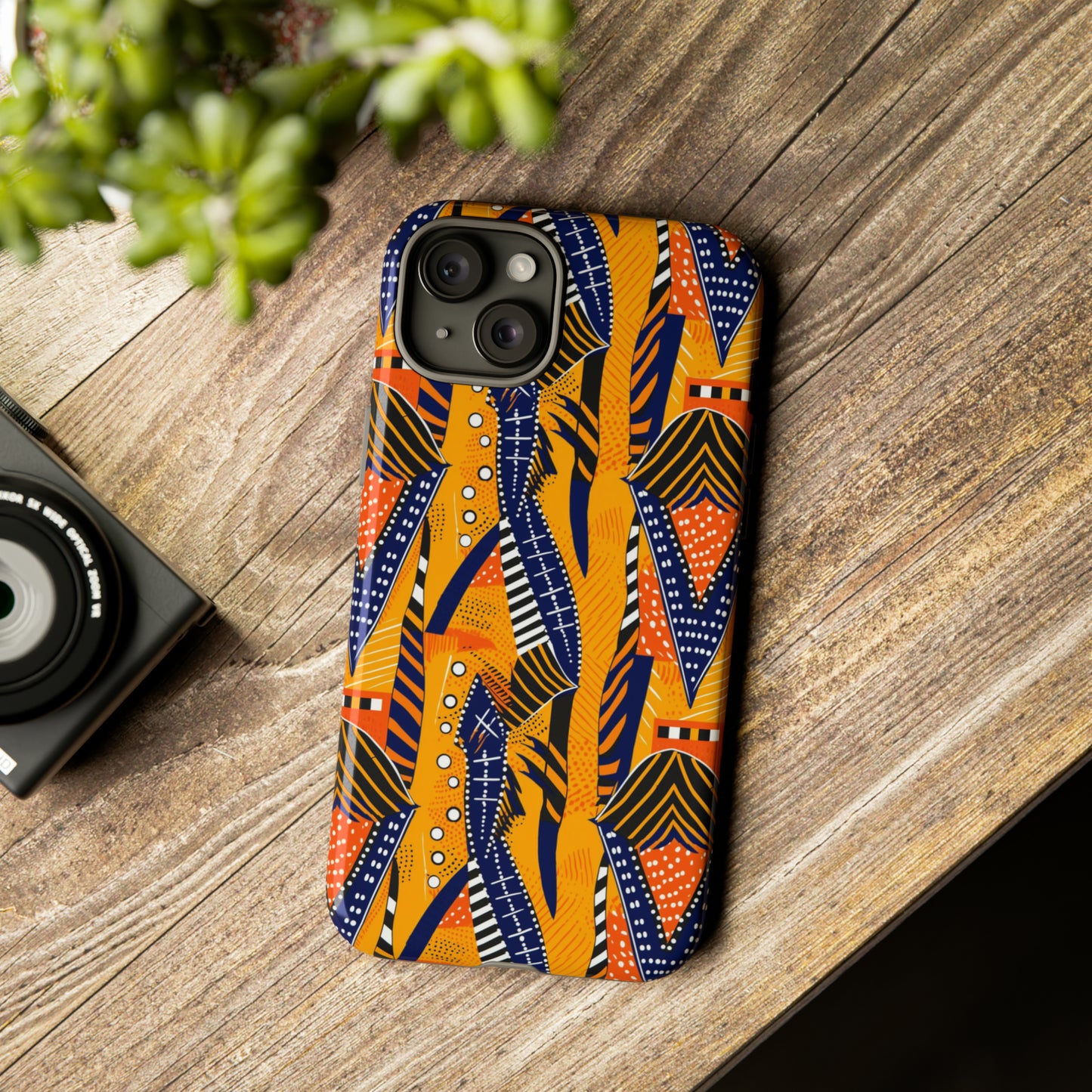 African Kente Print Tough Phone Case For iPhone, Samsung, Pixel