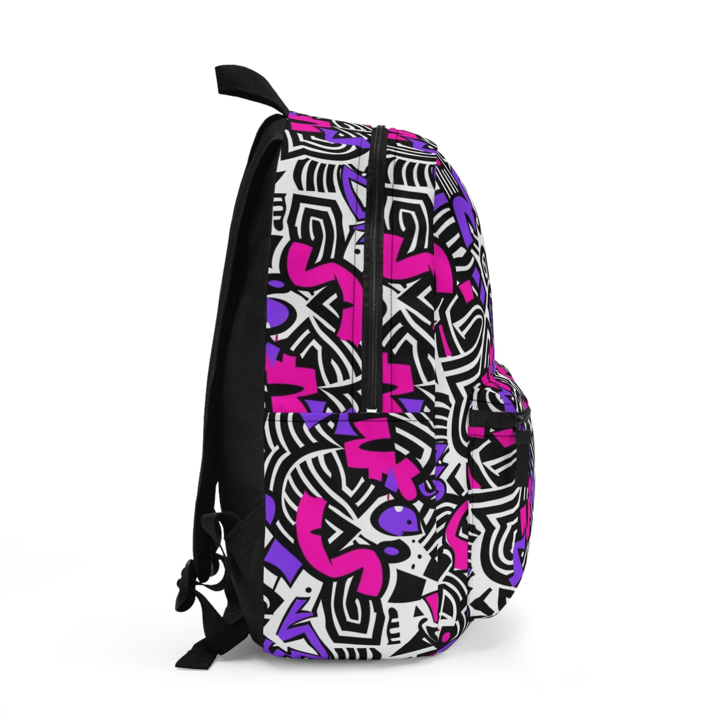 Colorful Urban Streetwear Kids Backpack with Vibrant Memphis Pattern, Lightweight & Durable