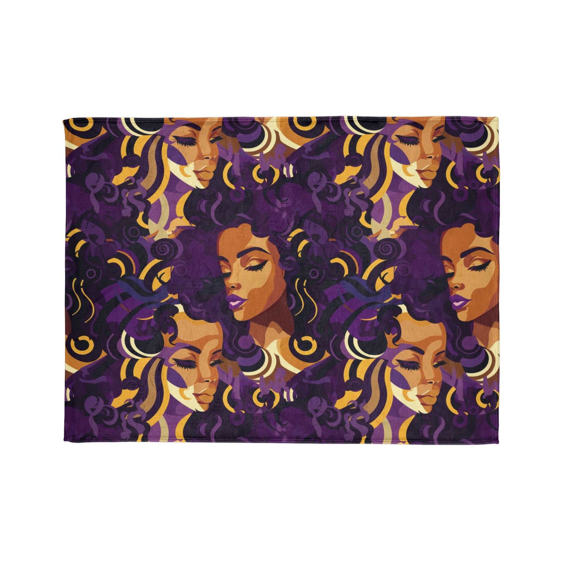 African American Woman Pop Art Black Doll Inspired Throw Cover