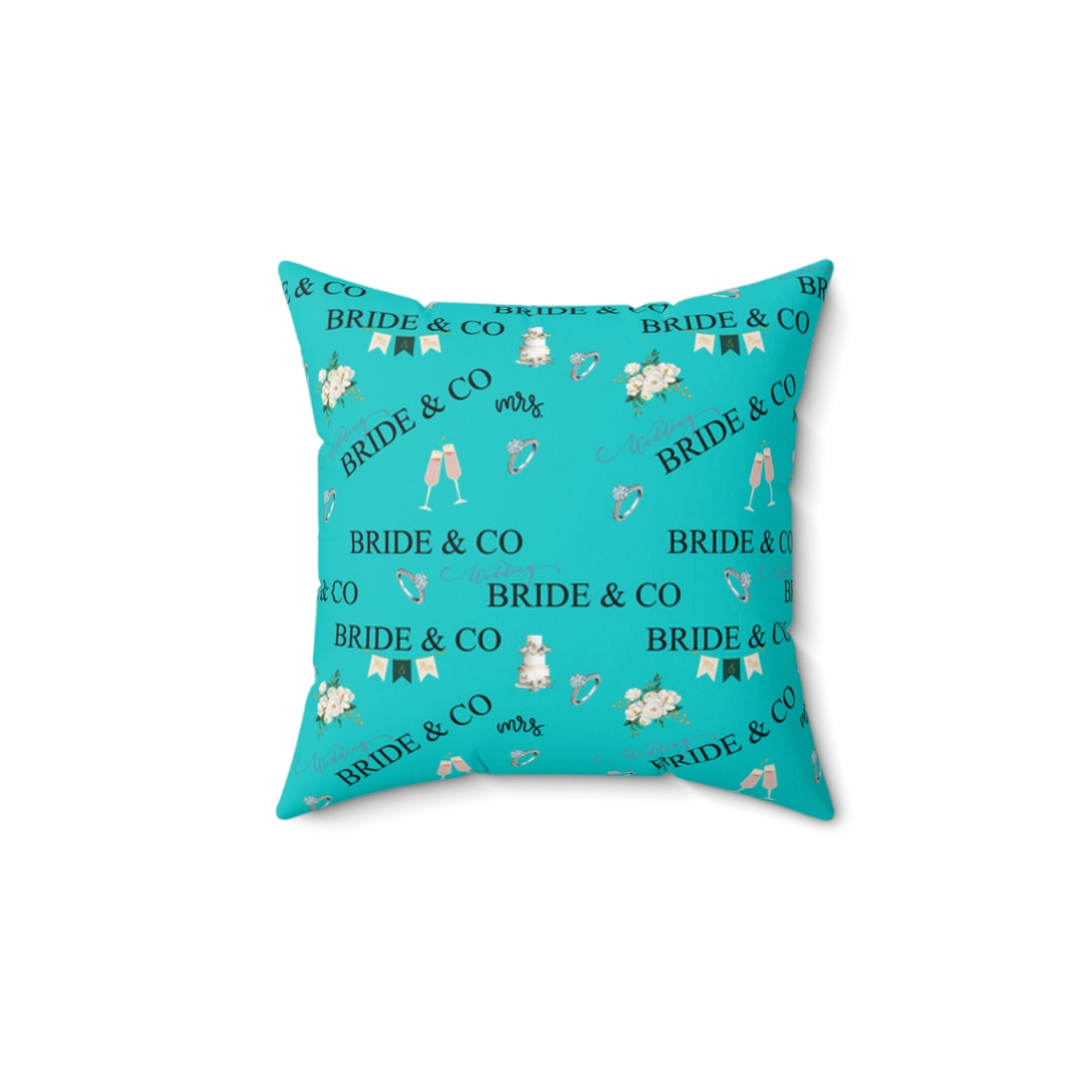 Tiffany Robins Egg Blue Square Throw Pillow, Matching Bridal Shower Tiffany Blue Home Decor