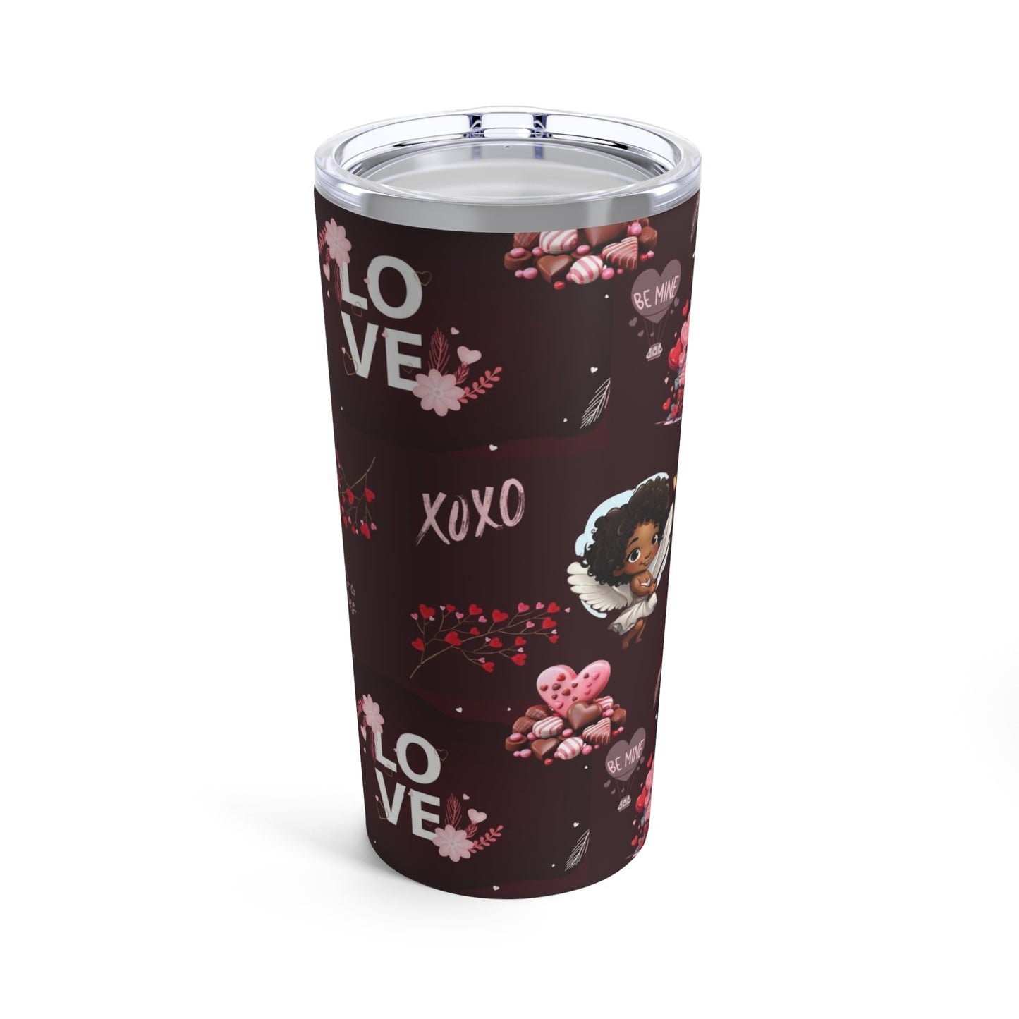 Cupid Themed Valentine's Day 20 oz Tumbler, Love Themed Reusable Cup