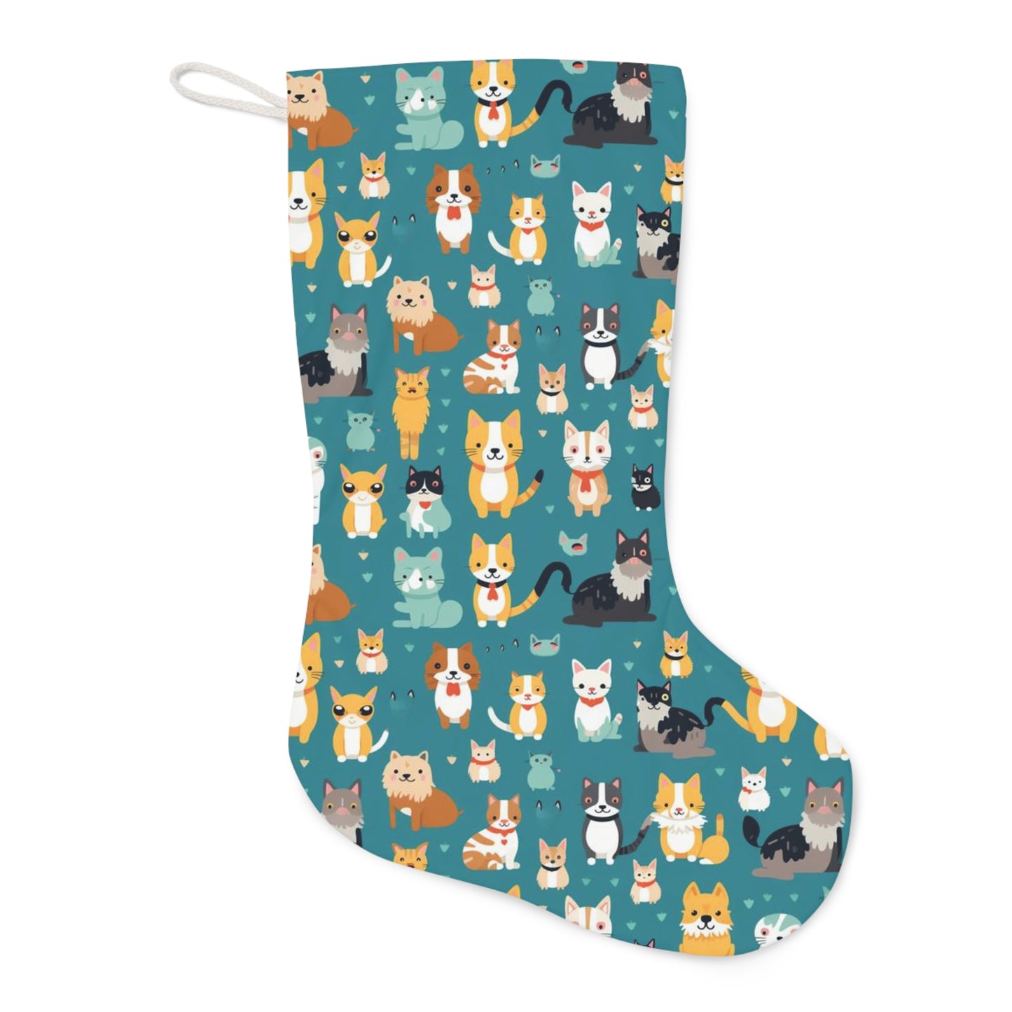 Dog and Cat Lover Holiday Stocking, Animal Lover Holiday Decor