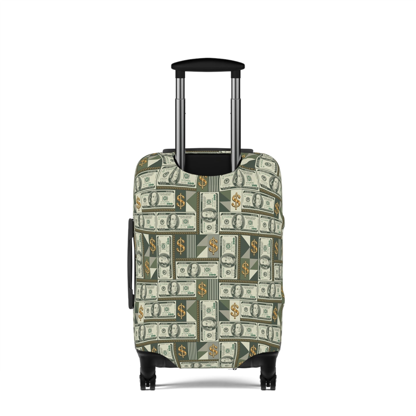 US Money Print Luggage Cover, Money Manifestation Suitcase Protector