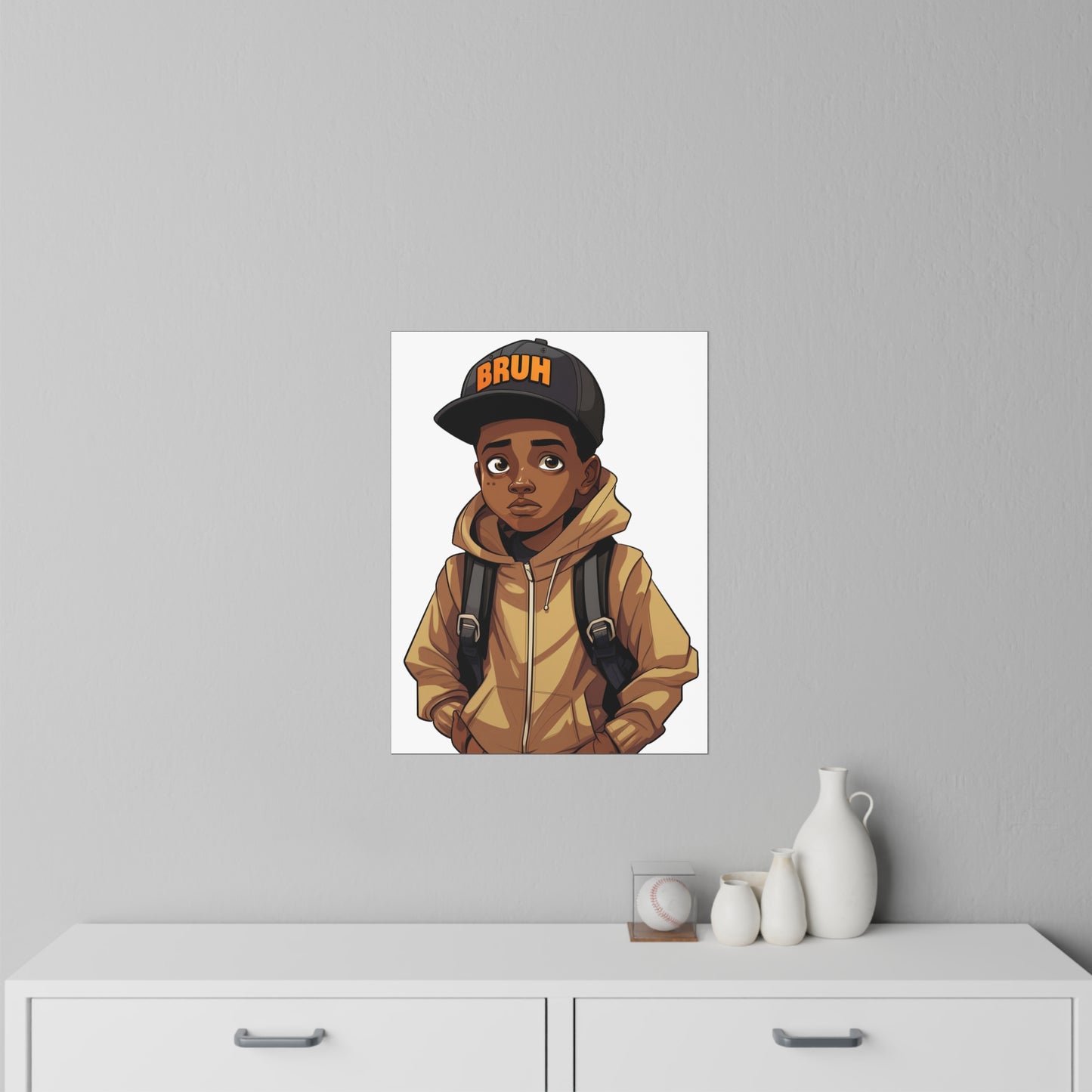 Large Bruh Wall Poster, Bruh Themed Room Decor, Teen Room Decor