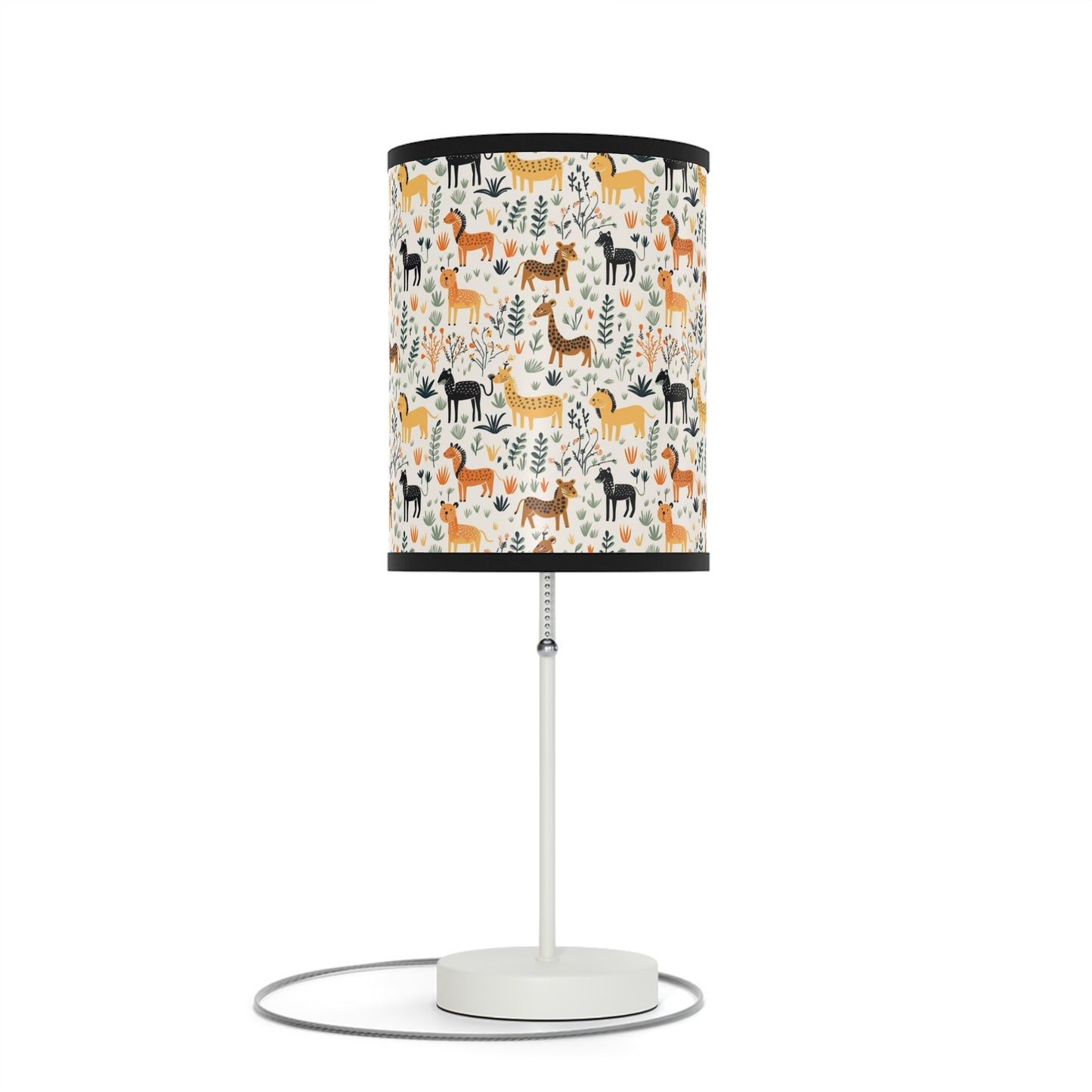 Safari Animal Themed Table Lamp, Children's Jungle Theme Room Decor