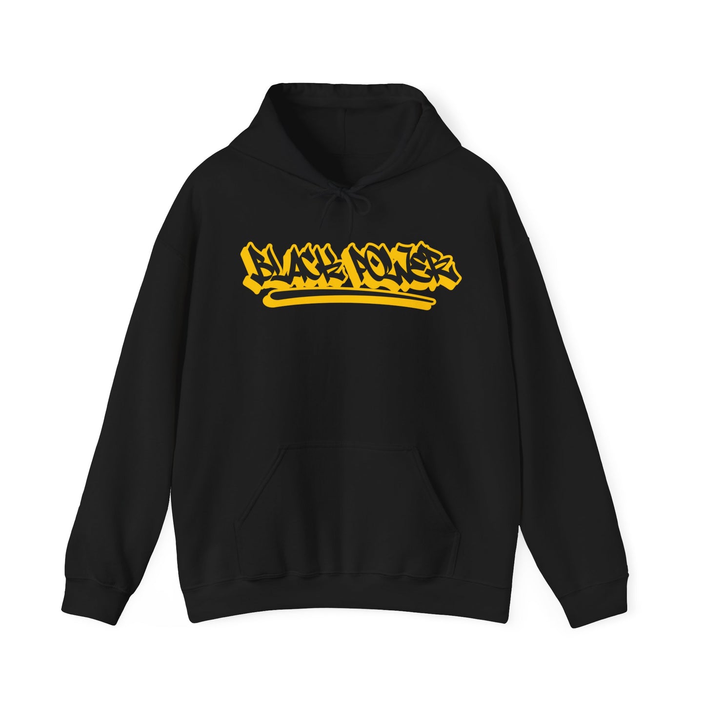 Black Power Graffiti Text Unisex Hoodie, Black & Proud Hoodie