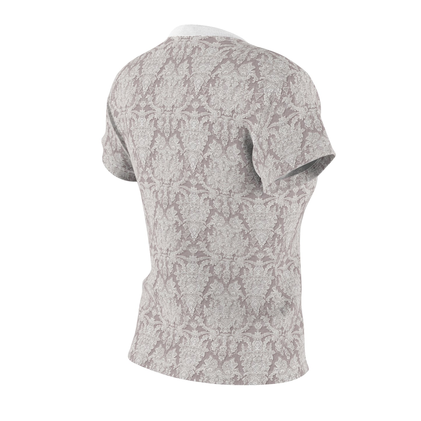 Lace-Inspired Bridal Wedding Print Shirt, Contemporary Lace Print Fashion Tee