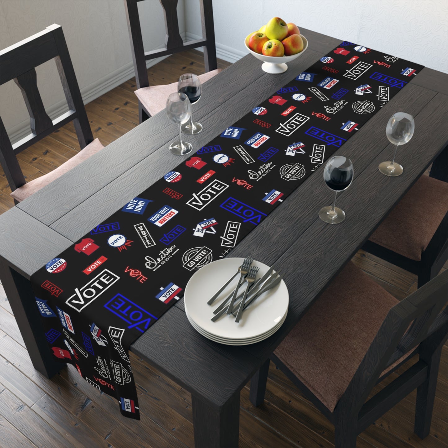 2024 Election Campaign-Inspired Table Runner: Sophisticated Political Dining Decor