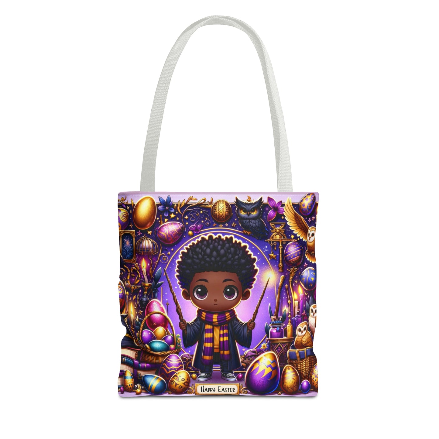 Easter Tote Bag for Wizardry Fans, AfroCentric Easter Bag, Easter Fantasy Wizardry Tote Bag,