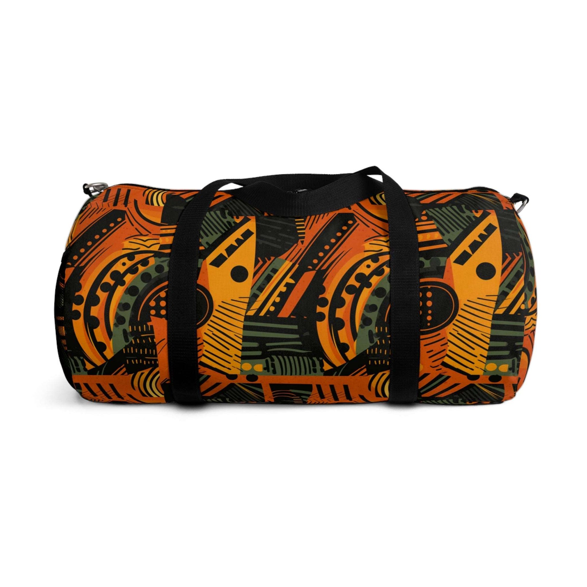 African Ankara Print Duffle Bag, African Wax Print Overnight Bag. Tribal Print Travel Bag