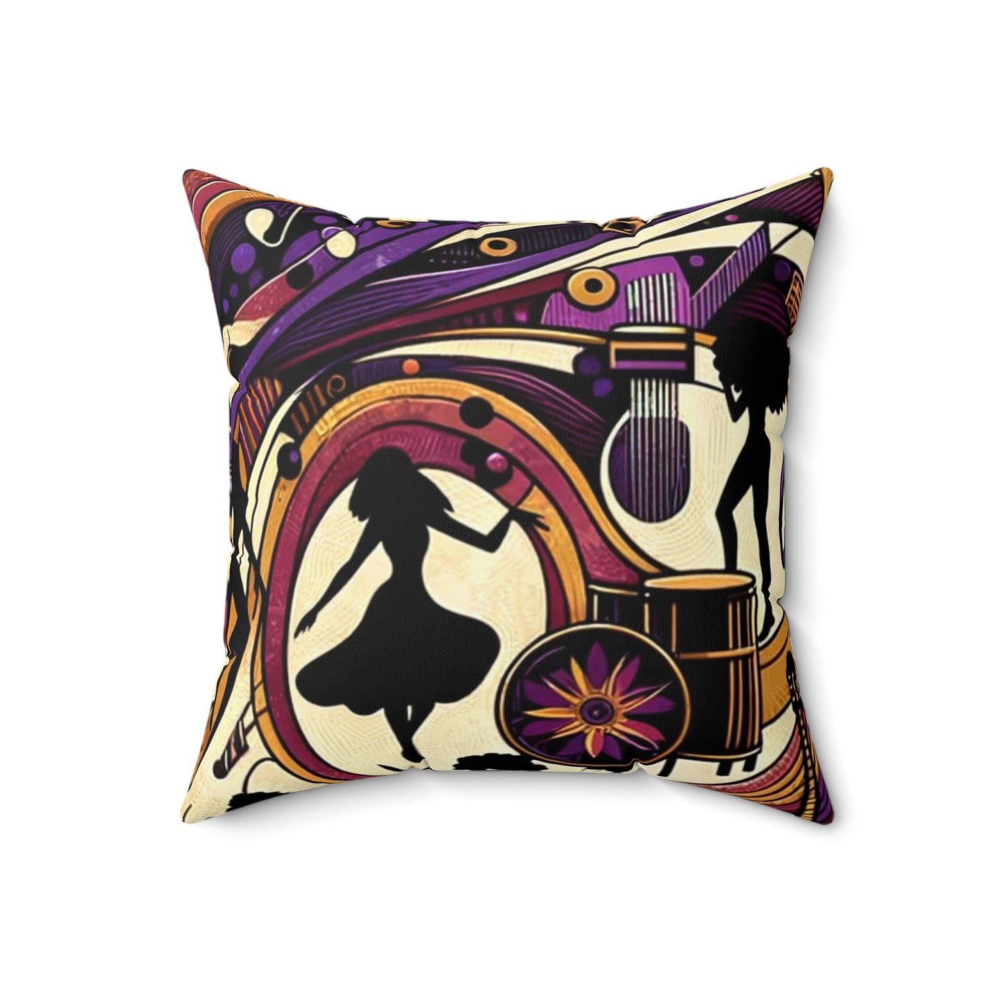 Black Girl Magic Musical Dancer Pillow, Music and Dance Lover Bedroom Decor