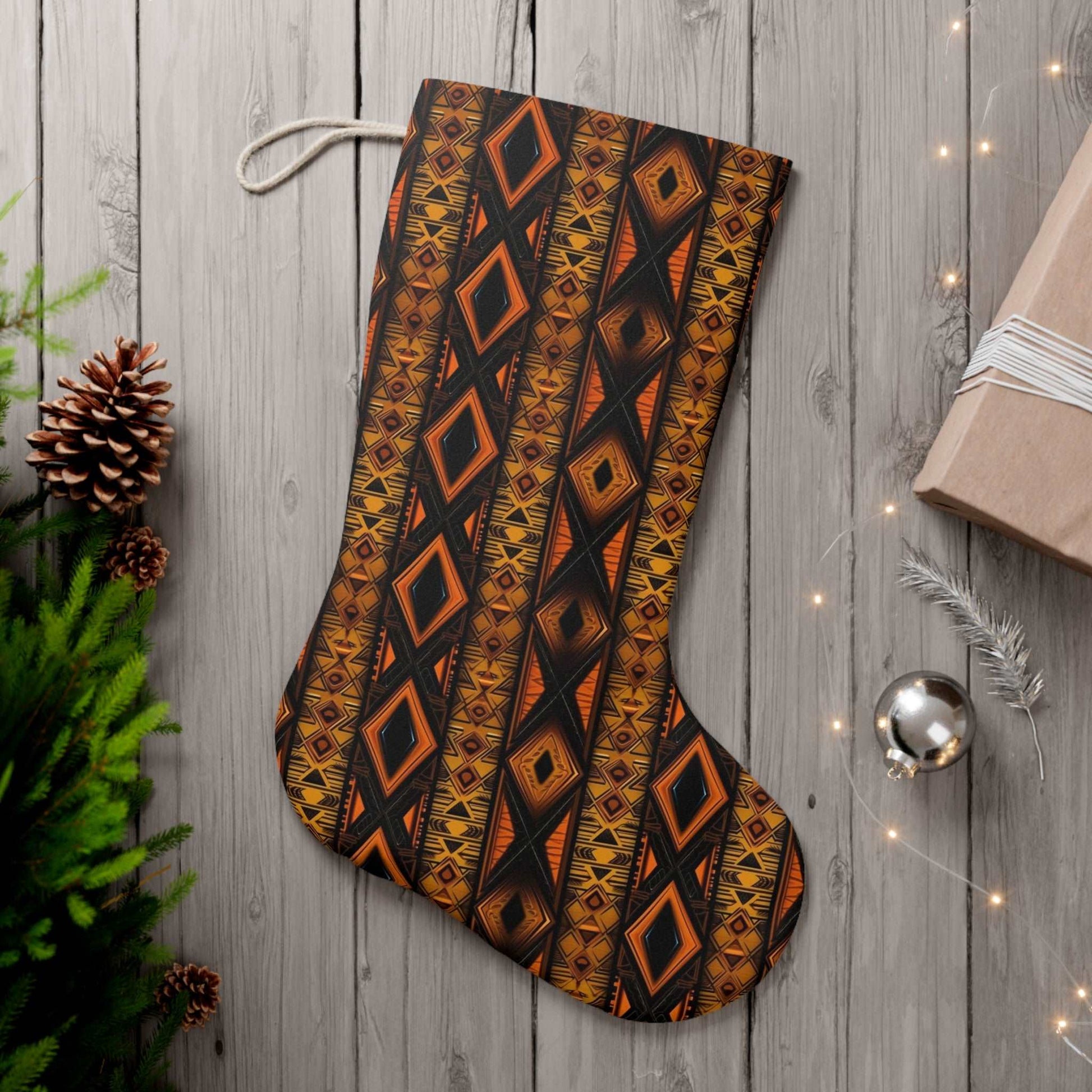 African Print Ankara Style Holiday Christmas Stocking