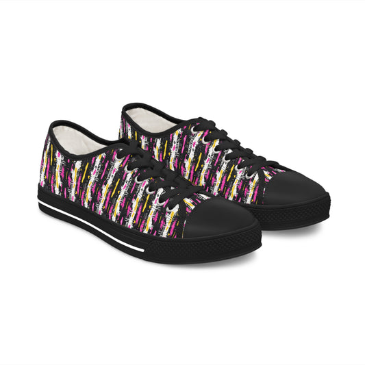 Women's Abstract Print Sneakers, Artistic Footwear