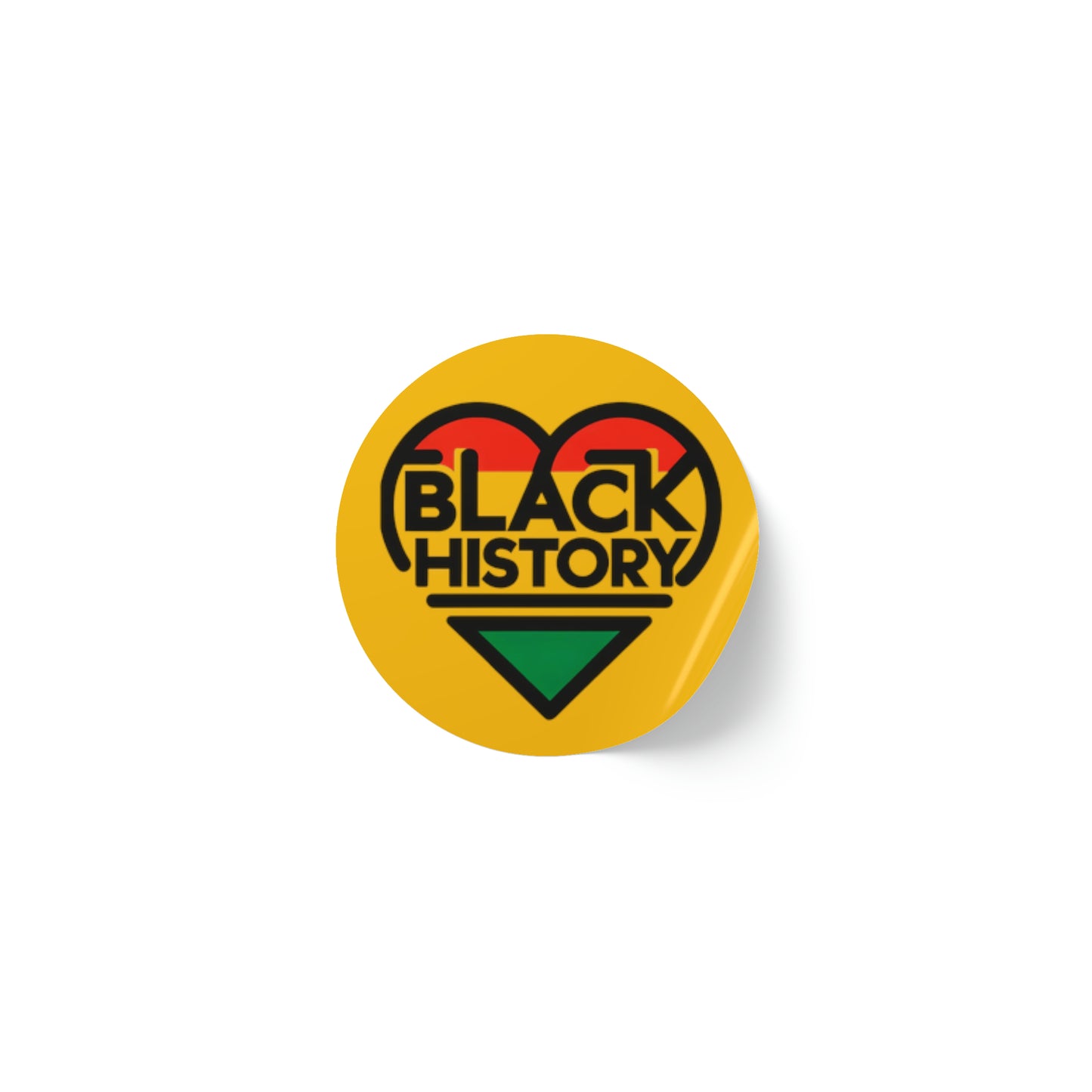 Black History Month Round Sticker Label Rolls, Bulk Black History Themed Stickers