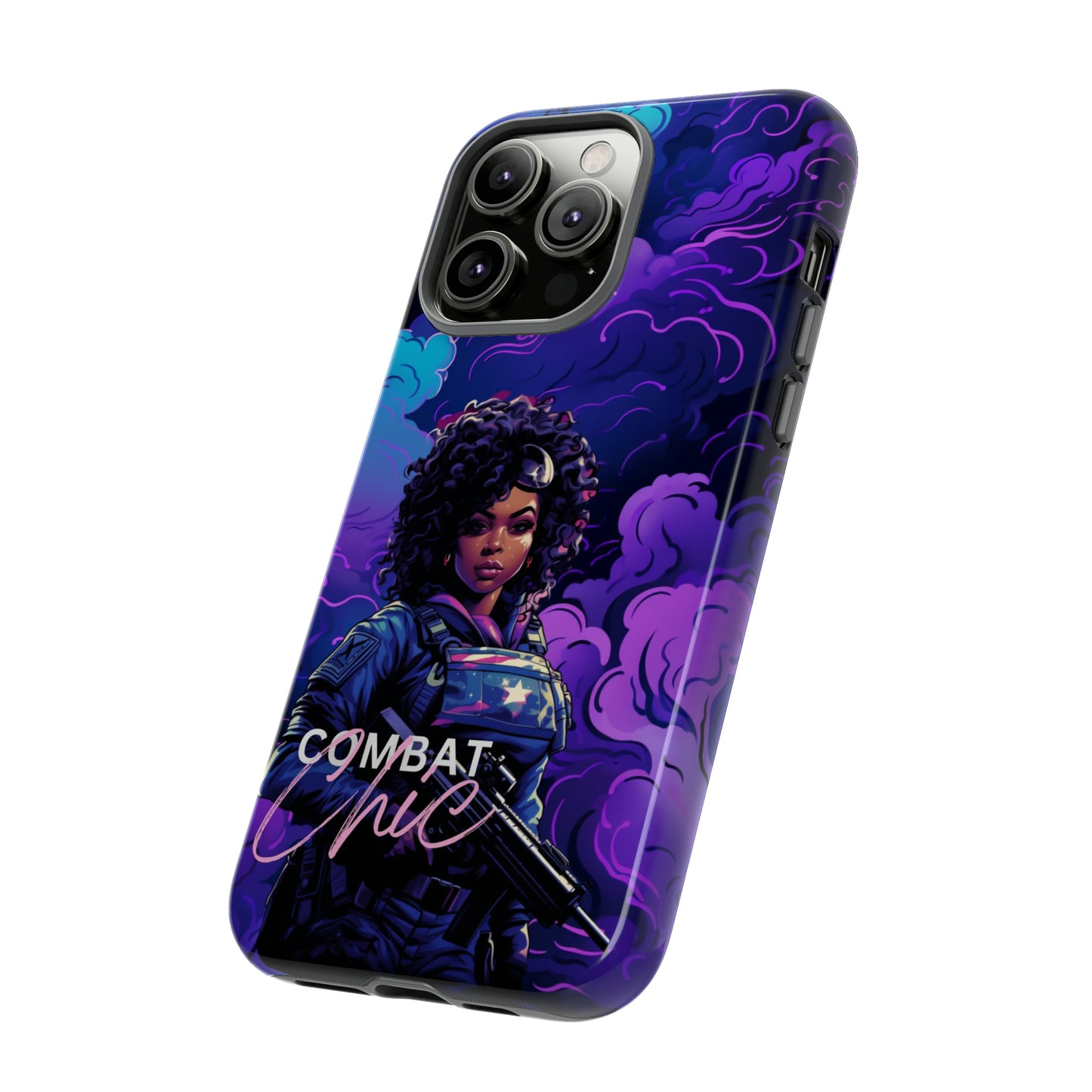 Black Woman Protector Combat Chic Tough Phone Case