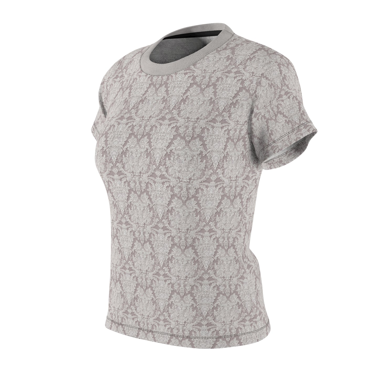 Elegant Bridal Lace-Inspired GeoPop Mosaic Women's T-Shirt – Modern Artistic Print