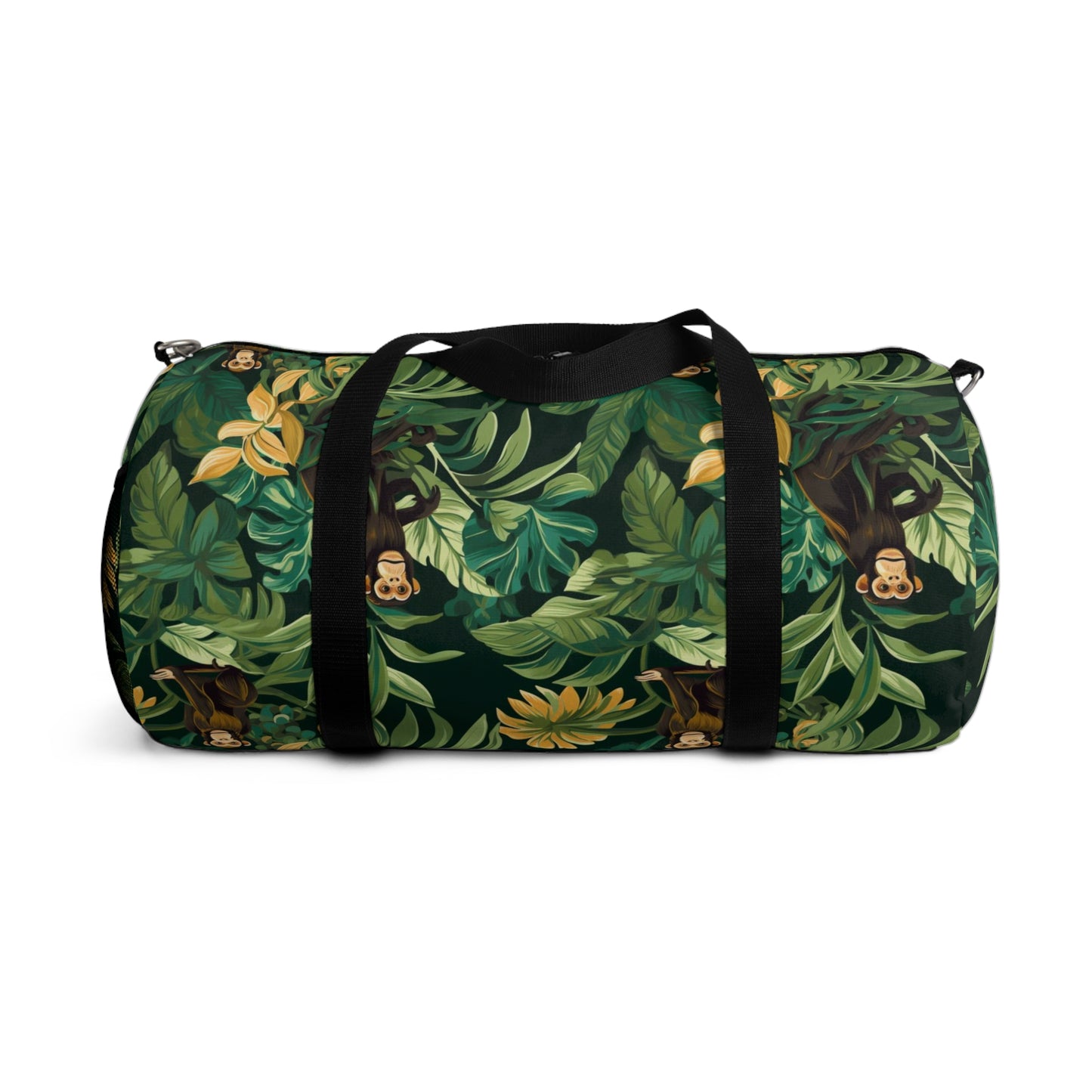 Jungle Safari Duffle Bag, Exotic Animals, Green Leaves, Monkey's Children's Overnight Bag