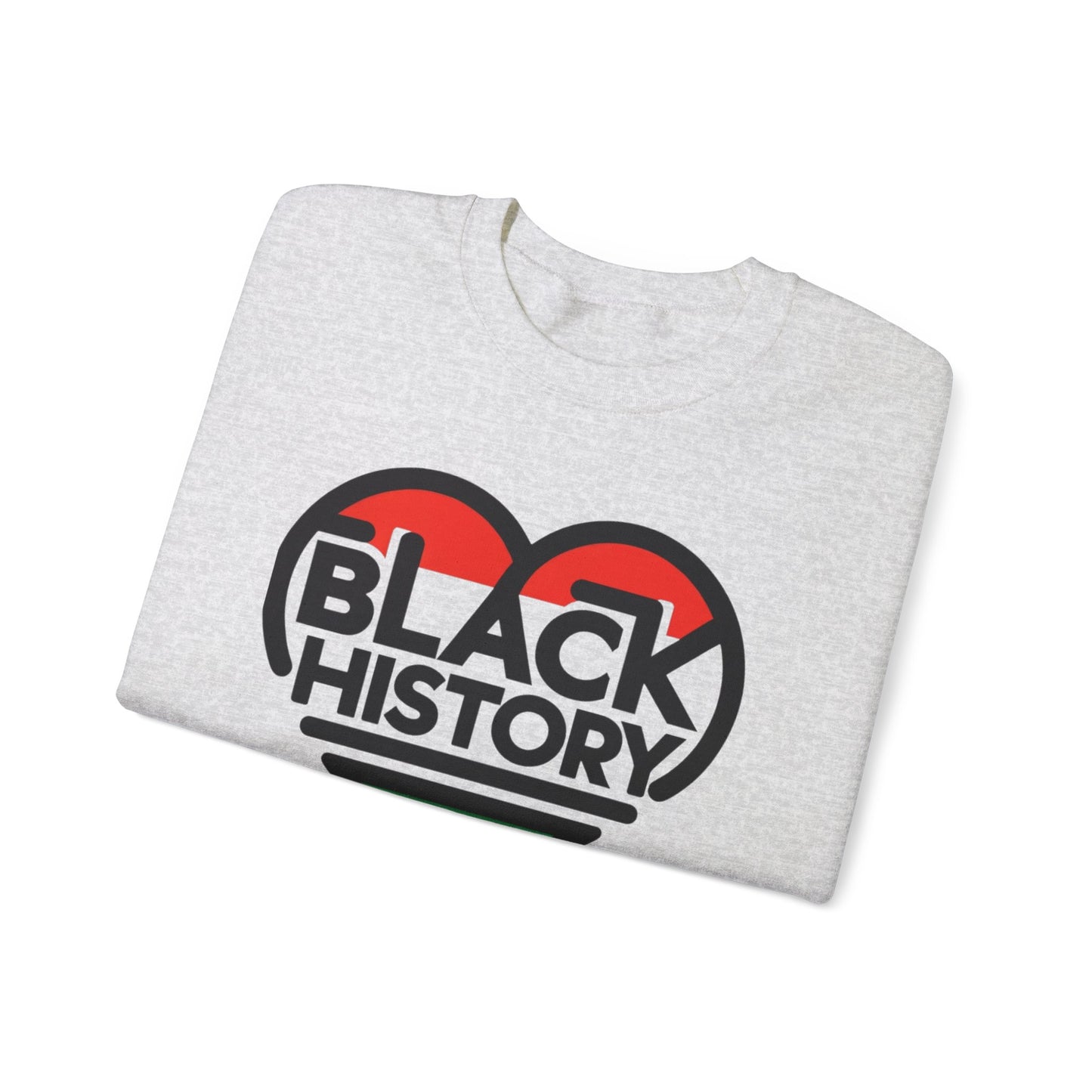 Love Black History Month Unisex Crewneck Sweatshirt,  Heart Black History Sweater