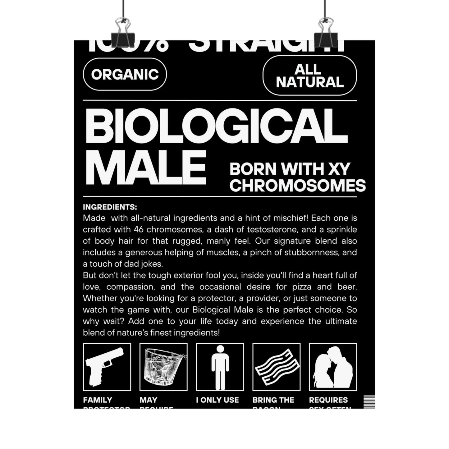 Nature's Finest Blend: The Biological Male Poster