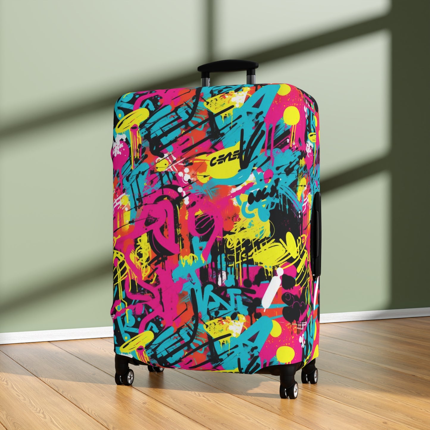 Urban Graffiti Pop ArtLuggage Cover, Street Art Suitcase Luggage Protector For Kids