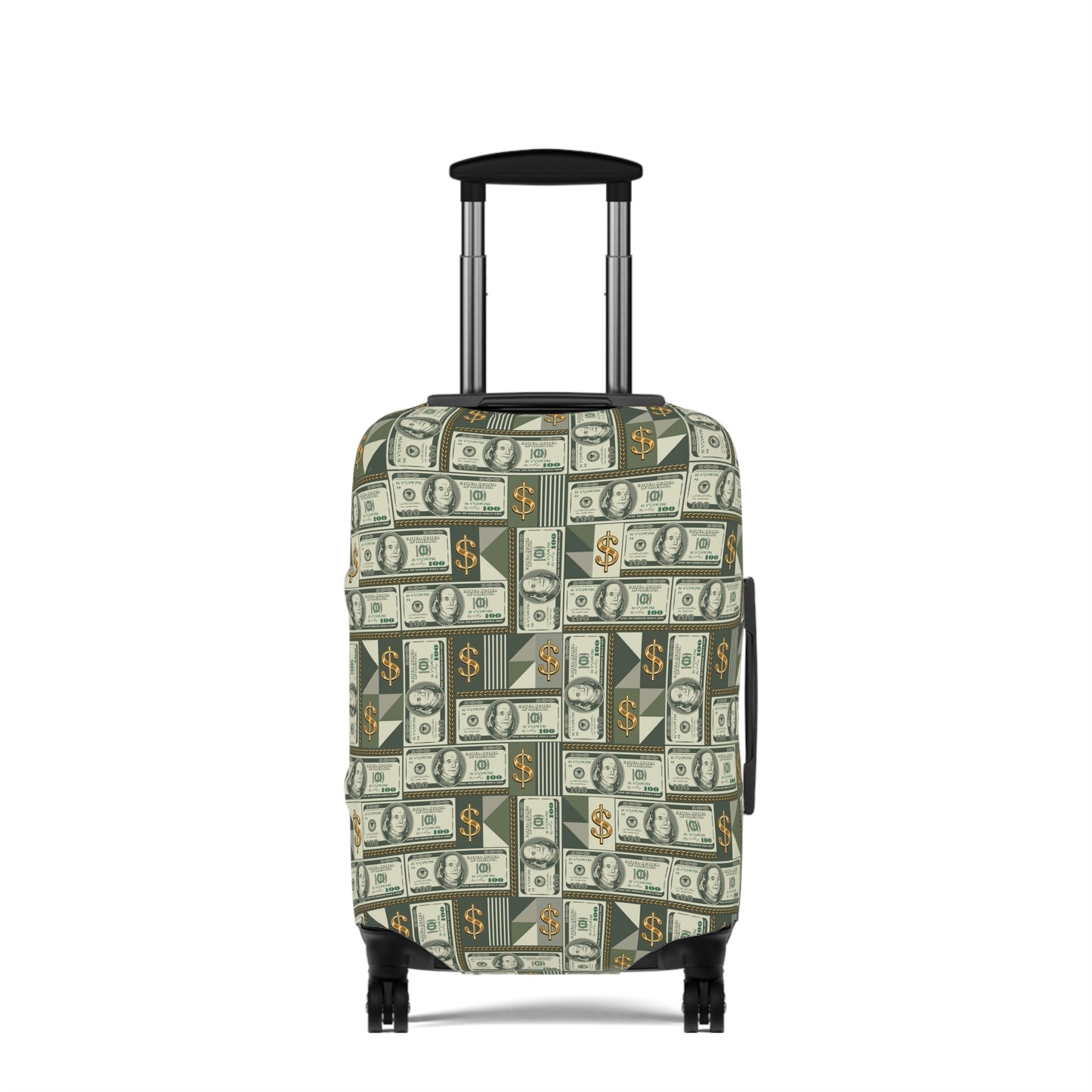 US Money Print Luggage Cover, Money Manifestation Suitcase Protector