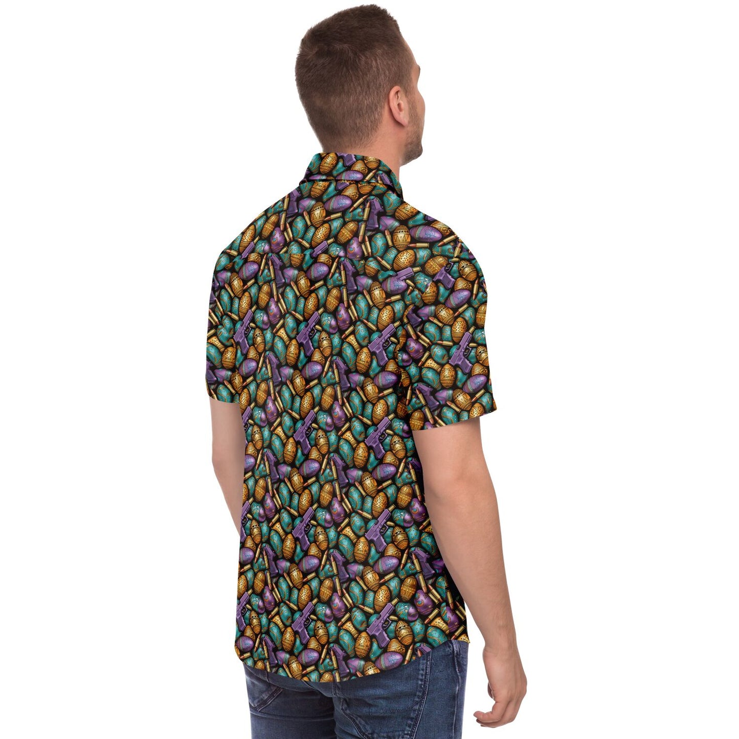 Safari Resurgence: Easter Armament Edition Men's Tactical Button-Down Shirt